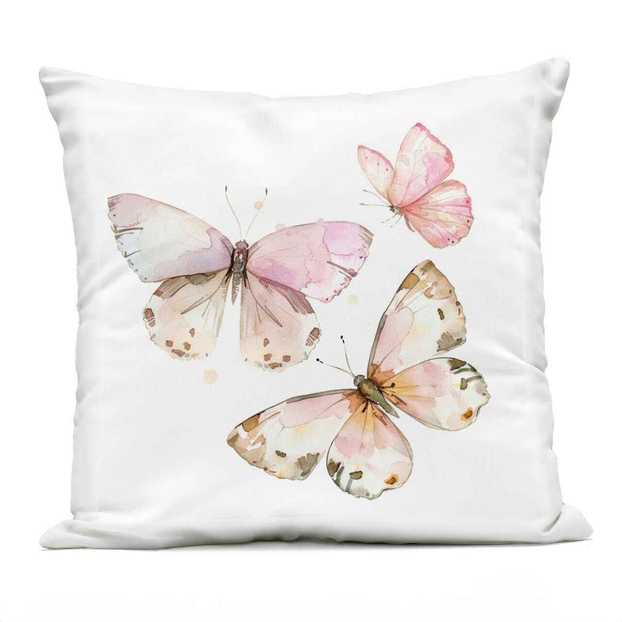 Stupell Industries Soft Watercolor Butterfly Trio Outdoor Printed Pillow design by LSR Creative Studio, 18 x 7 x 18